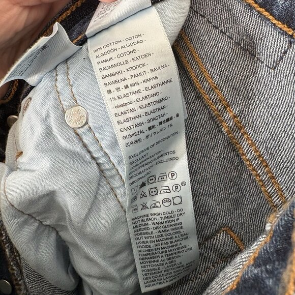 Levis Women 26 Blue Denim Button Fly High Rise 501 Original Cropped Jeans NWT - Picture 14 of 15